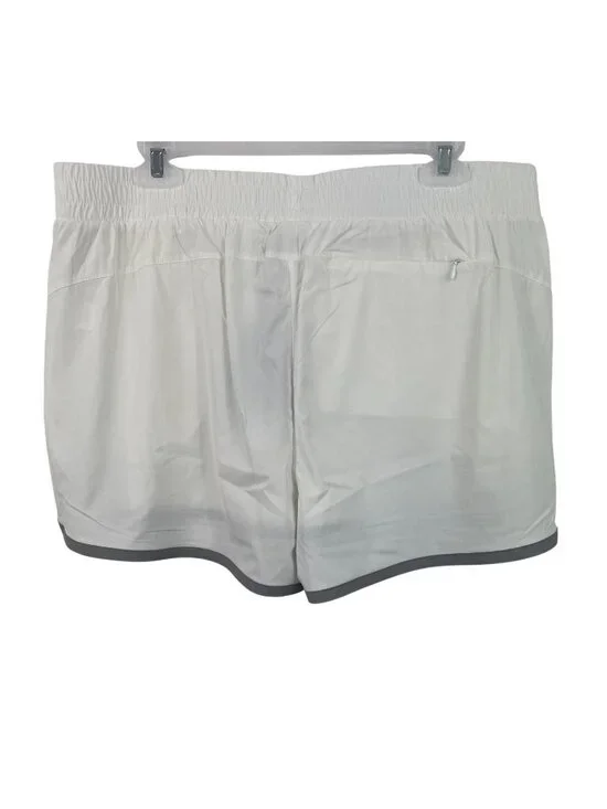 Traj3ctory Lightweight White Shorts With Gray Trim Elastic Waistband Womens XL - Picture 7 of 10